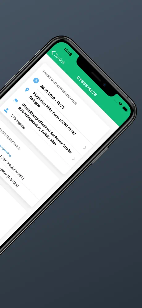 تفاصيل الرحلة والعميل في WT-Driver
